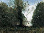 Jean-Baptiste-Camille Corot The Solitude Germany oil painting artist